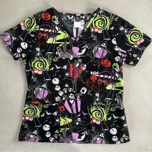 Disney Nightmare Before Christmas Scrub Top. XS